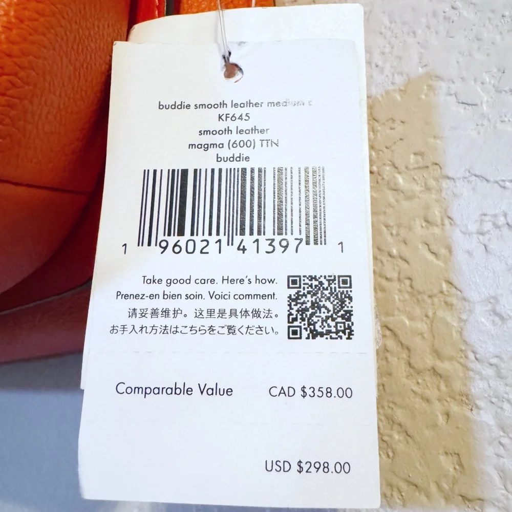 Kate Spade Buddie Smooth Leather Shoulder Bag Magma NWT - Picture 6 of 10